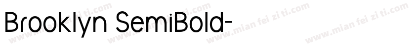 Brooklyn SemiBold字体转换
